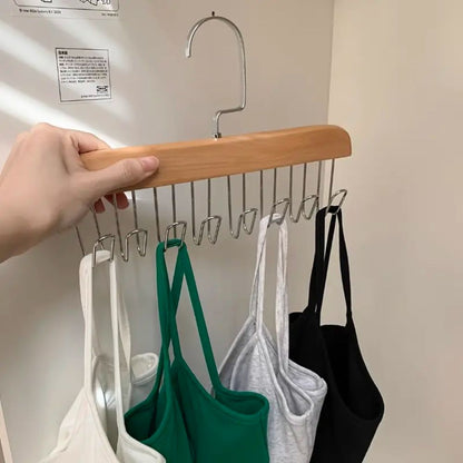 Multifunctional Hanger Hook Natural Wood Iron | Storage Solution 3