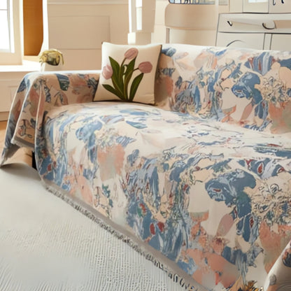 Sofa Cover Floral Reversible Chenille | Amara 3
