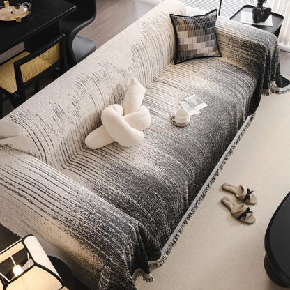 Sofa Cover Neutral Chenille Fabric | Modern Chic 3
