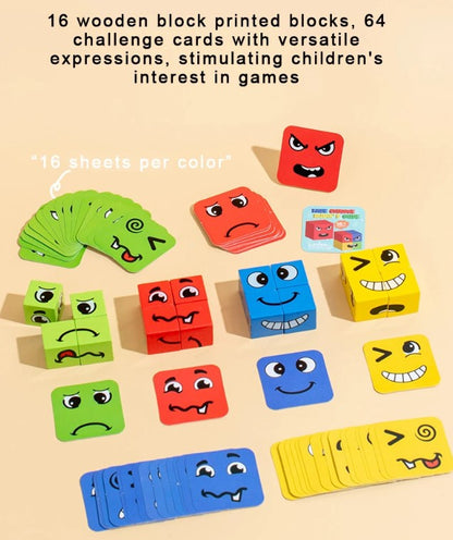 Kids Game Wooden Face Race Game | Fun Emoticon Challenge-3