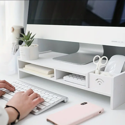 Monitor Stand for Desk Black Wood | Elegant Design 3