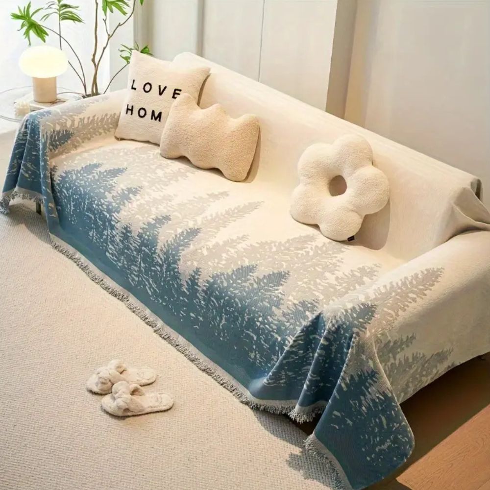 Sofa Cover Green Chenille | Nature's Embrace 4