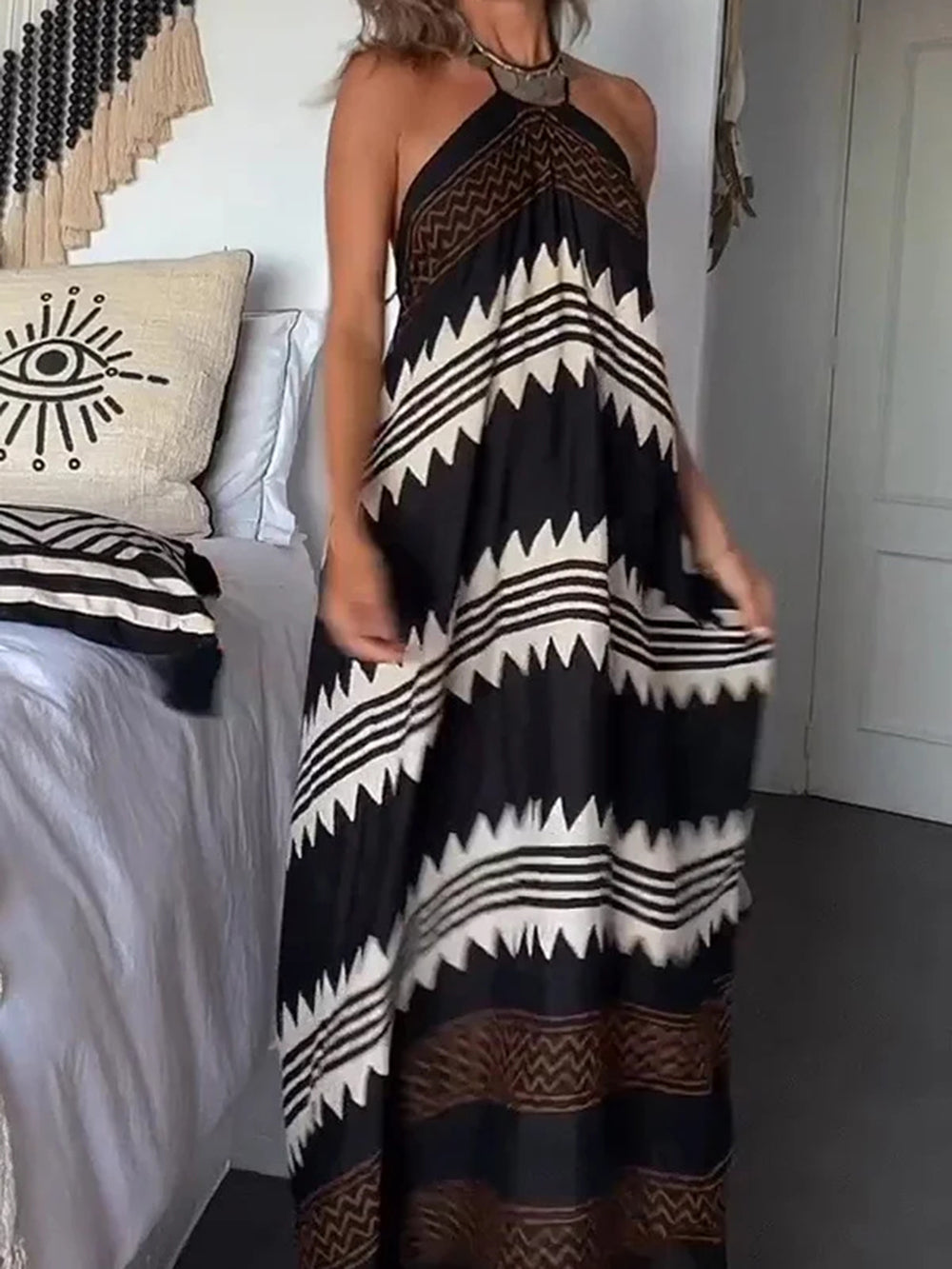 Women Maxi Dress Multicolor Polyester | Victoria-3