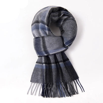 Men Soft Gradient Plaid Scarf | Dave