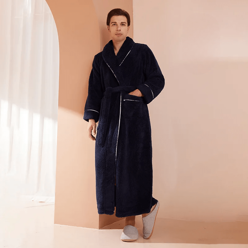 Neville | Unisex Plush Fleece Bathrobe for Women