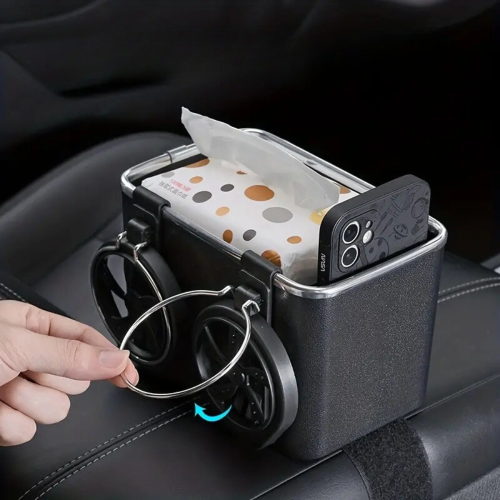 Car Armrest Storage Box Black Plastic | Organizer 2