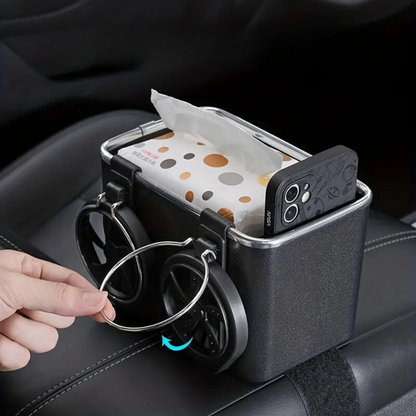 Car Armrest Storage Box Black Plastic | Organizer 2