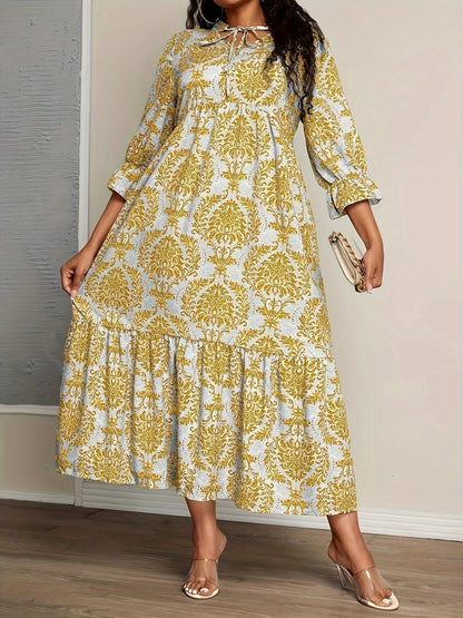 Boho Tiered Printed Maxi Dress | Selah