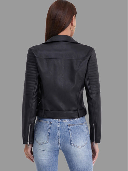 Women’s Biker Leather Jacket | Xandria