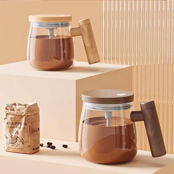 Unisex Mixer Cup 400ml Borosilicate Glass | Elegant Design 2