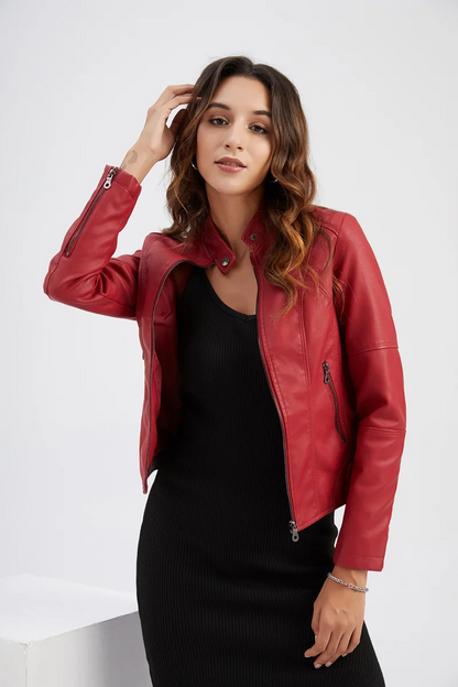 Women's Slim Fit Moto Jacket | Jessy