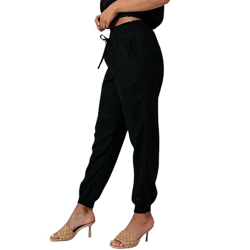 Relaxed Drawstring Waist Pants | Willa