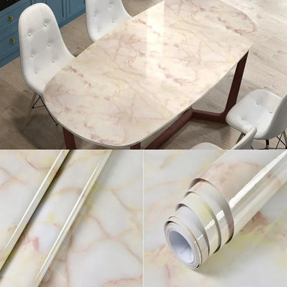 40cm Self-Adhesive PVC Wallpaper in Marble Pattern – Waterproof and Oil-Proof Home Decor for Walls and Cabinets 7