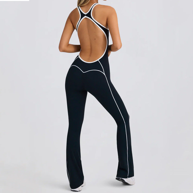 Women Jumpsuit White Nylon Spandex | Bella-4