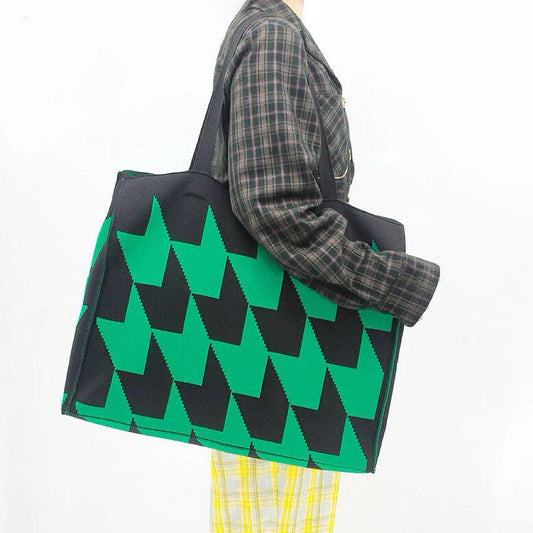 Casual Geometric Tote Bag