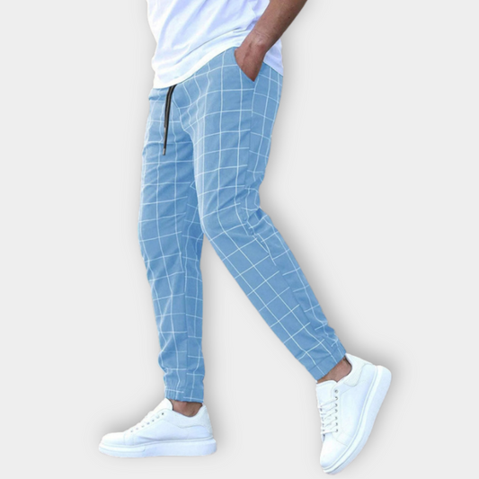 Men's Jogger Pants Checked Cotton | Conrad-1