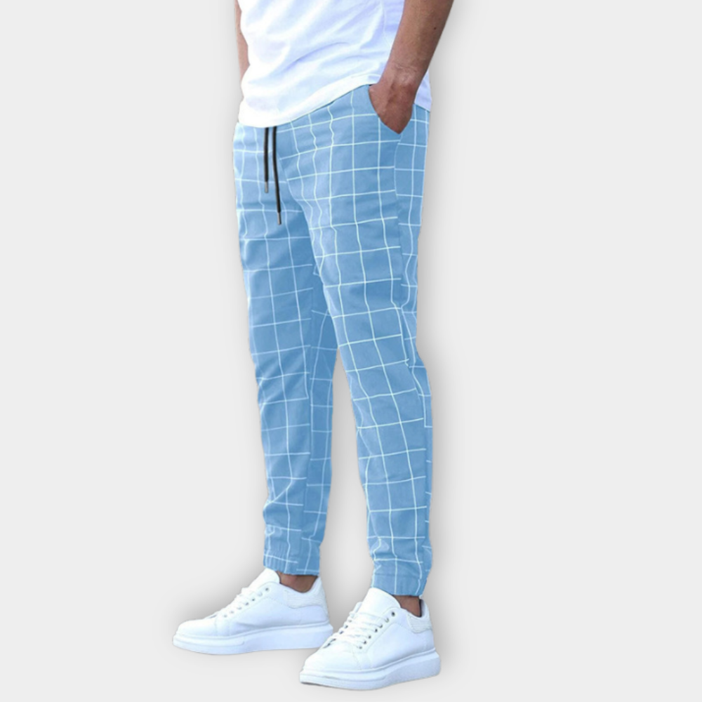 Men's Jogger Pants Checked Cotton | Conrad-2
