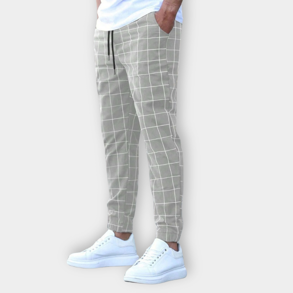Men's Jogger Pants Checked Cotton | Conrad-4