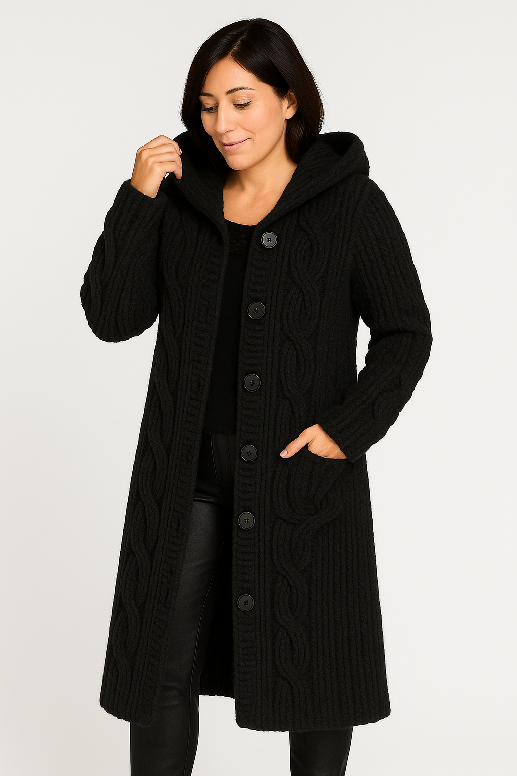 Women Chunky Knit Long Cardigan | Florabelle