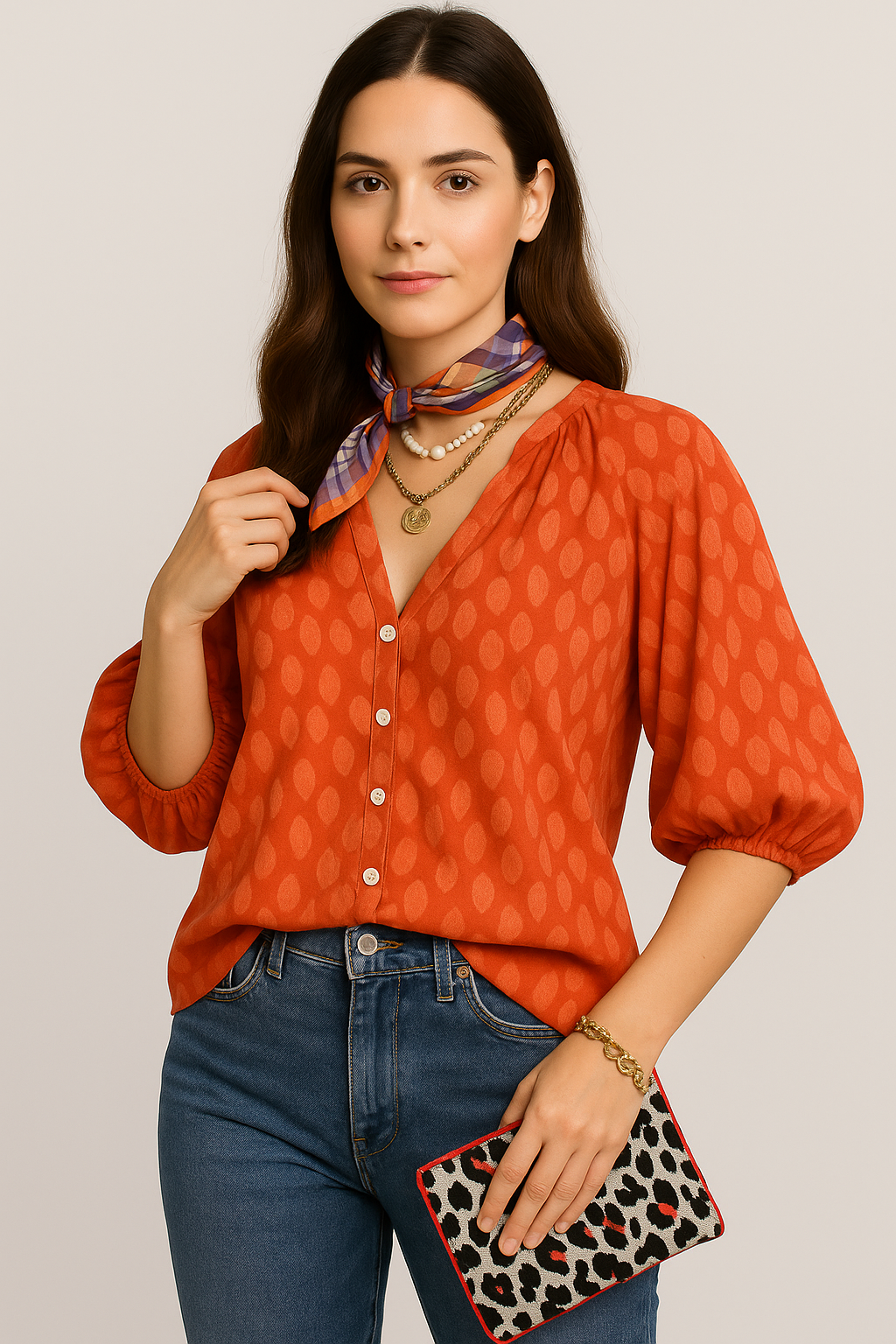 Women Boho Button-Up Blouse | Dahlia