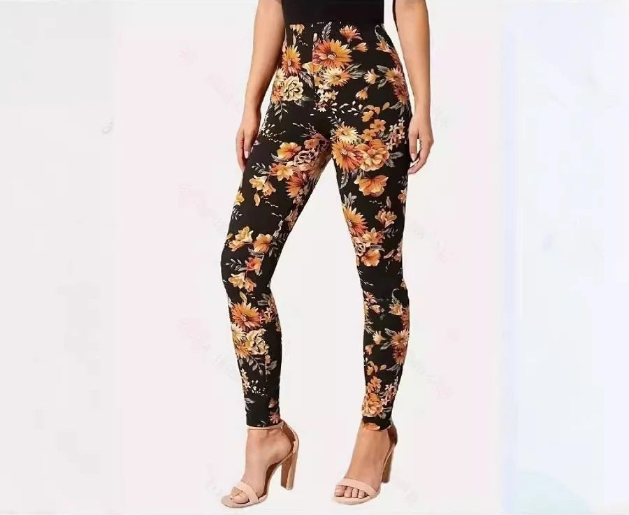 Women Skinny Pants Tartan Print Polyester | Elegant Style-2