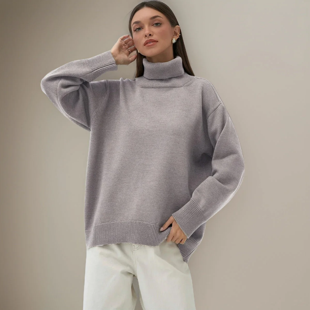 Women Chunky Turtleneck Sweater | Lindsay