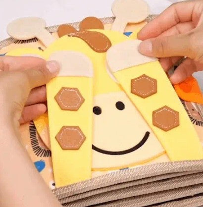 Educational Toy Montessori Quiet Book Soft Fabric | Learning Fun for 2 to 4 Year Olds-4