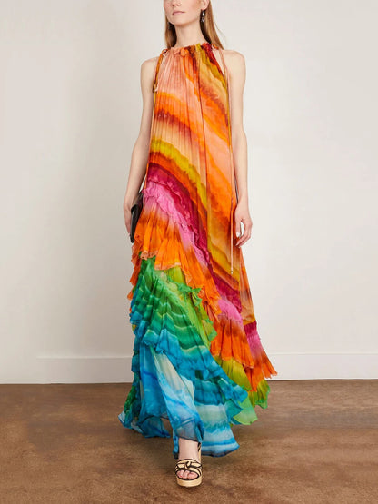 Women Maxi Dress Multi Viscose | Iris-4
