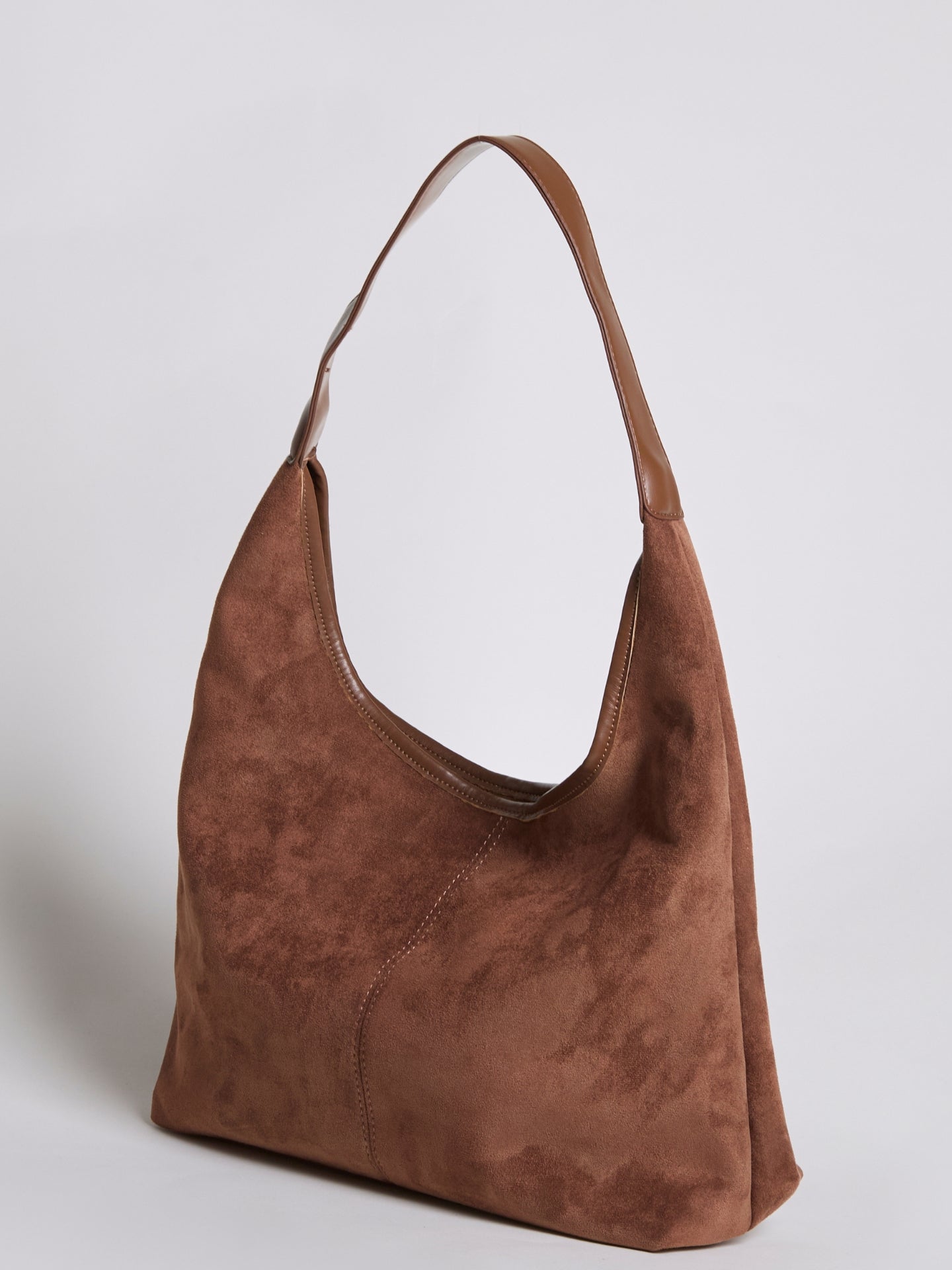 Suede Tote Bag with Pouch | Alberta