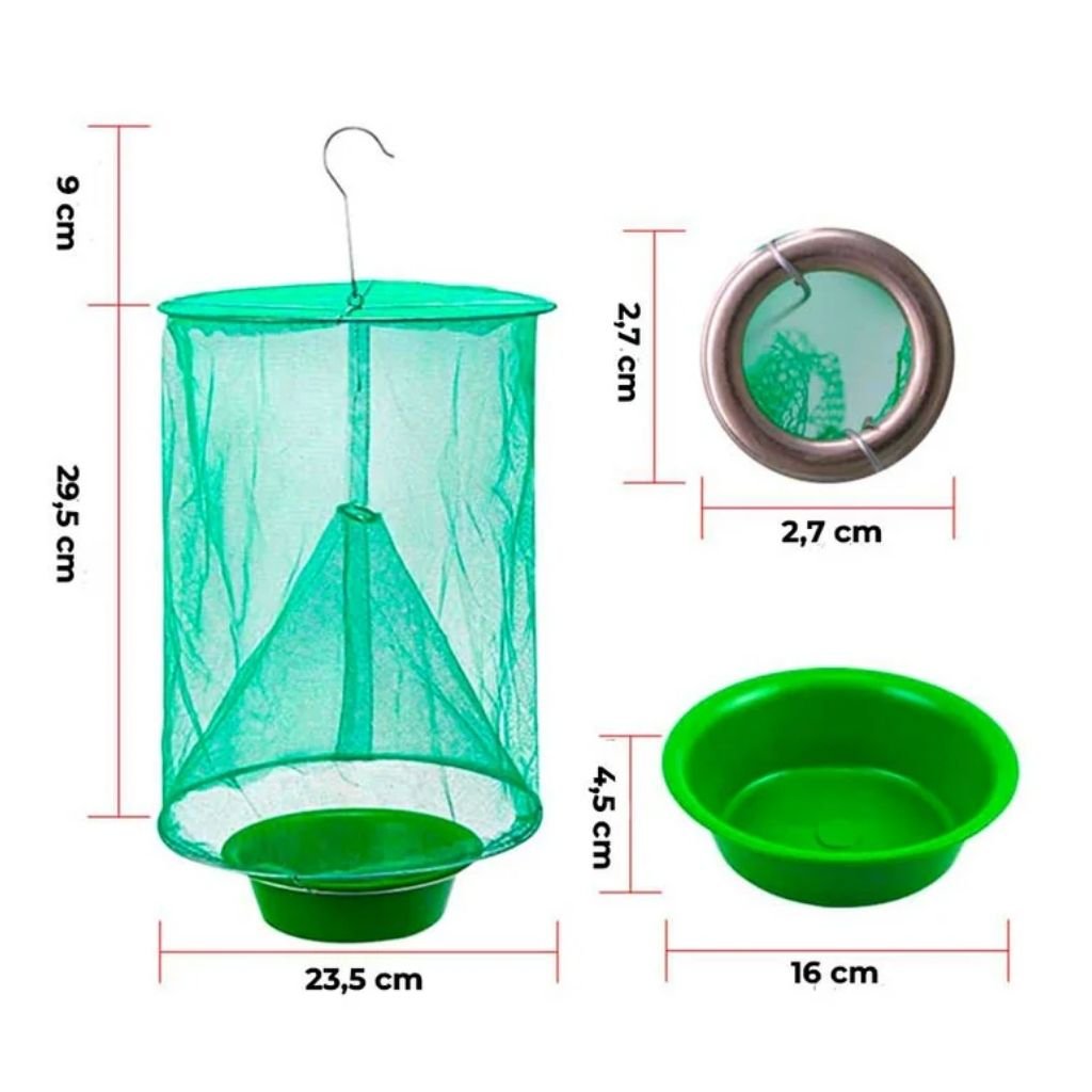 Eco-Friendly Fly Trap Reusable Green Plastic | Flycapture-3