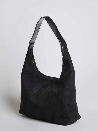 Suede Tote Bag with Pouch | Alberta