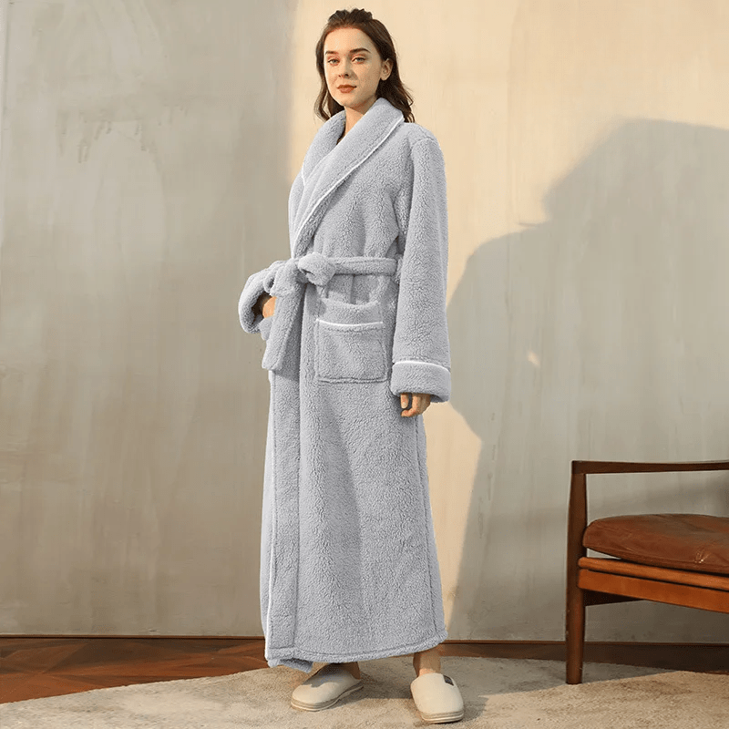 Neville | Unisex Plush Fleece Bathrobe for Women