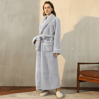 Neville | Unisex Plush Fleece Bathrobe for Women