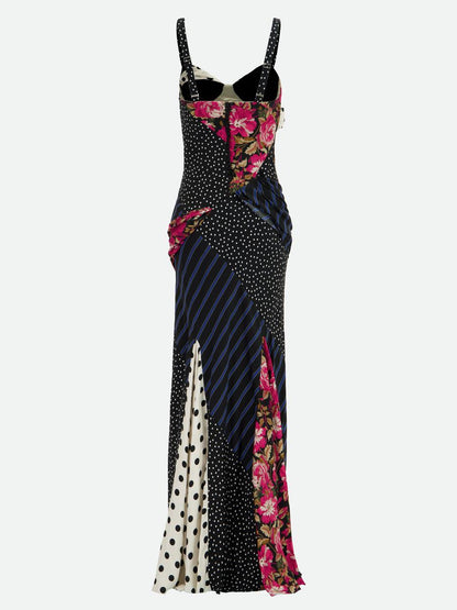 Women Maxi Dress Multi Color Polyester | Bella-4
