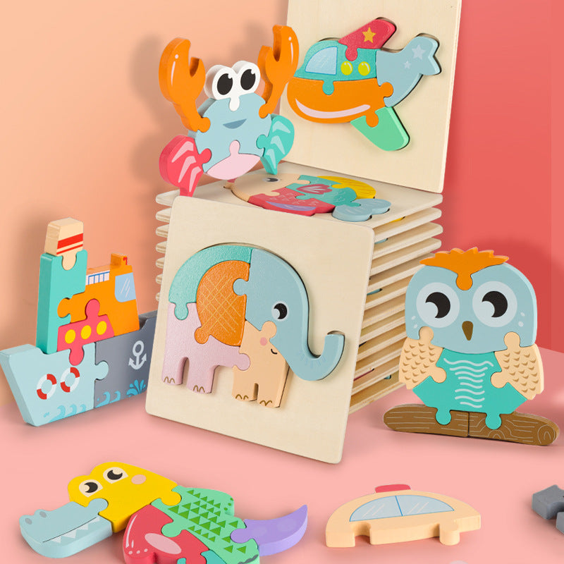 Kids Wooden Puzzles Set Eco-Friendly | Learning Fun-4