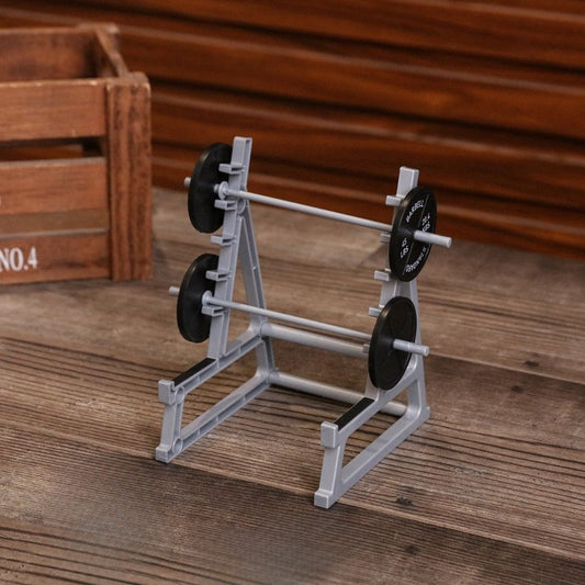 Fitness Desk Accessory Grey Plastic Barbell Pen Holder | Motivator 1