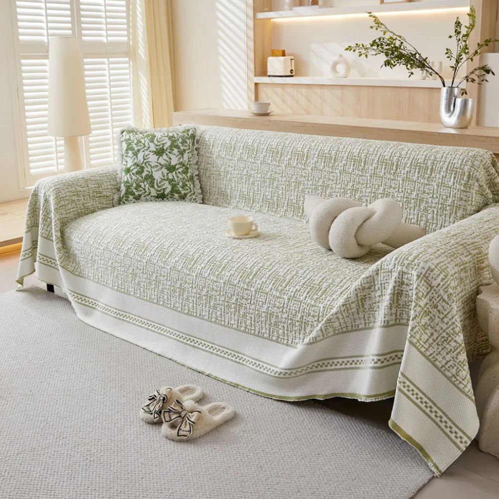 Sofa Cover Stretchable Ice Silk Neutral | Home Comfort 3