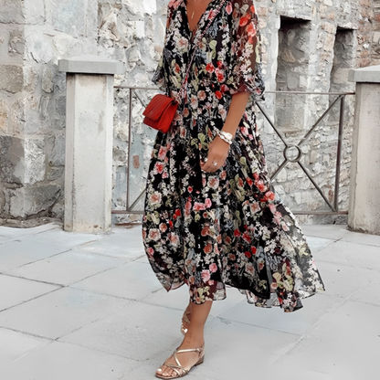 Floral Midi Dress | Serena