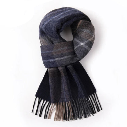 Men Soft Gradient Plaid Scarf | Dave