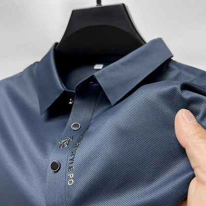 Jonas | Mens Breathable Silk Polo Shirt