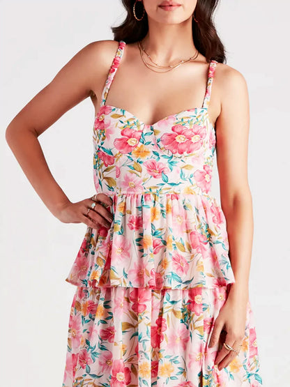 Women Maxi Dress Floral Print Polyester | Eleana-4