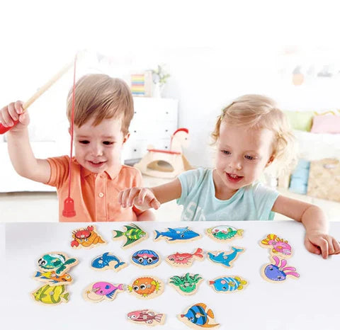 Kids Fishing Toy Magnetic Wooden Set | Ocean Adventure-5