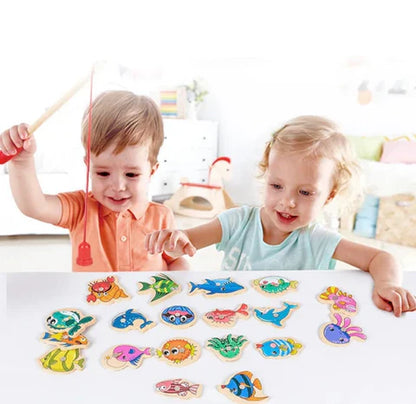 Kids Fishing Toy Magnetic Wooden Set | Ocean Adventure-5