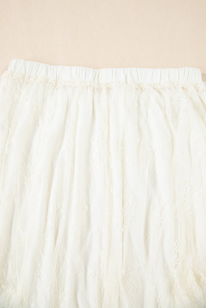 Women Lace Tiered Maxi Skirt | Maelira