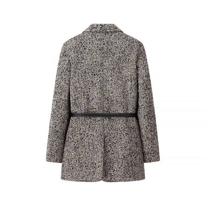 Women Suit Jacket Grey Polyester | Elegant Style-4