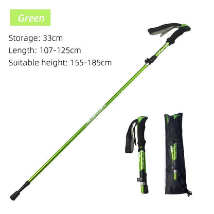 5-Section Telescopic Hiking Poles – Lightweight Collapsible Walking Sticks for Hiking and Camping, Adjustable 65-135 cm 6