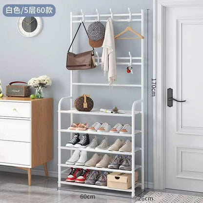 5-Tier Metal Shoe Rack for Entryway Shoe Storage – Durable Organizer in Black and White, Compact Design 3