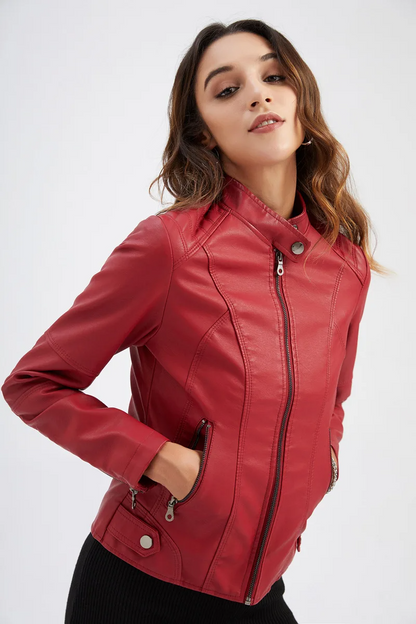 Women's Slim Fit Moto Jacket | Jessy