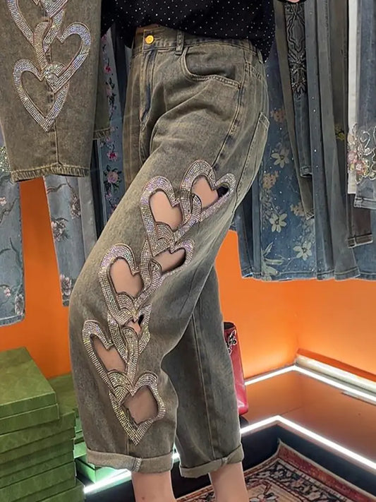 Women Distressed Jeans Blue Denim | Vintage Chic-1