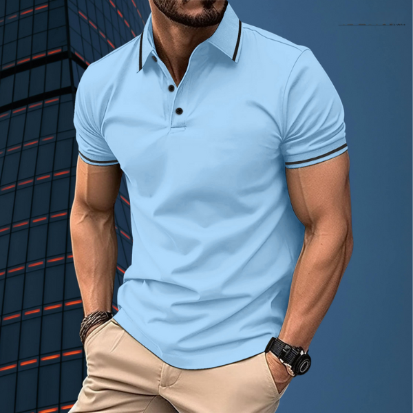 Classic Polo Shirt with Contrast Trim | Ethan